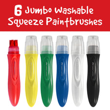 Little Creatives Jumbo Washable Squeezing Paintbrush (Set of 6)