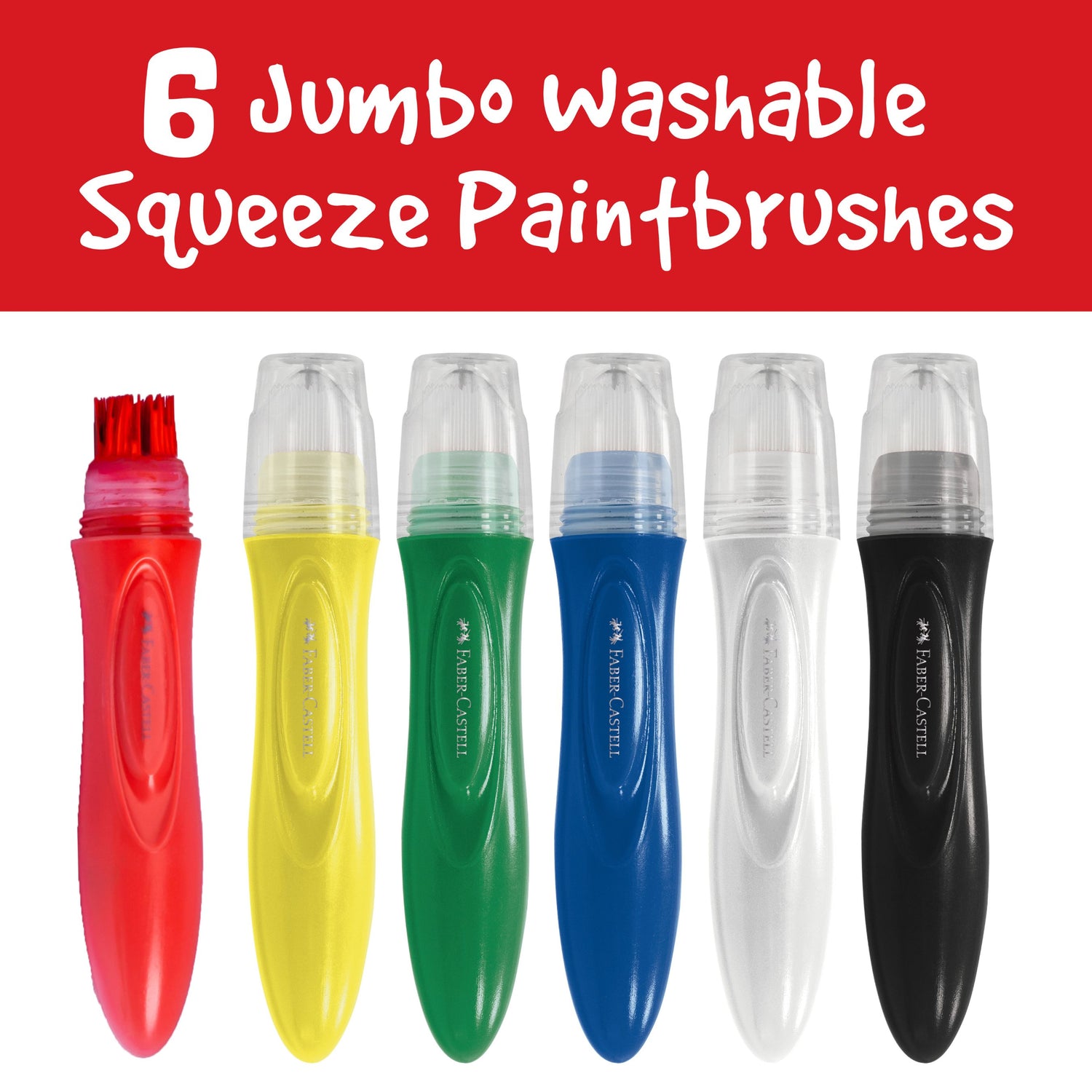 Little Creatives Jumbo Washable Squeezing Paintbrush (Set of 6)