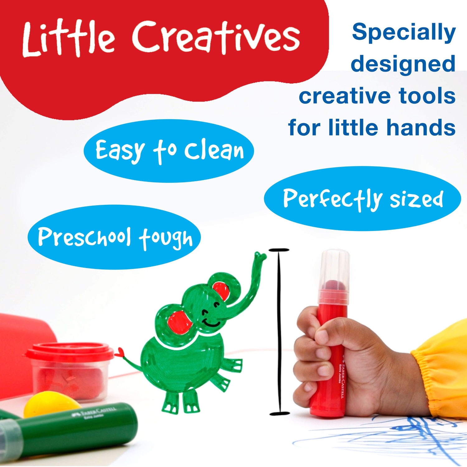 Little Creatives Jumbo Washable Squeezing Paintbrush (Set of 6)