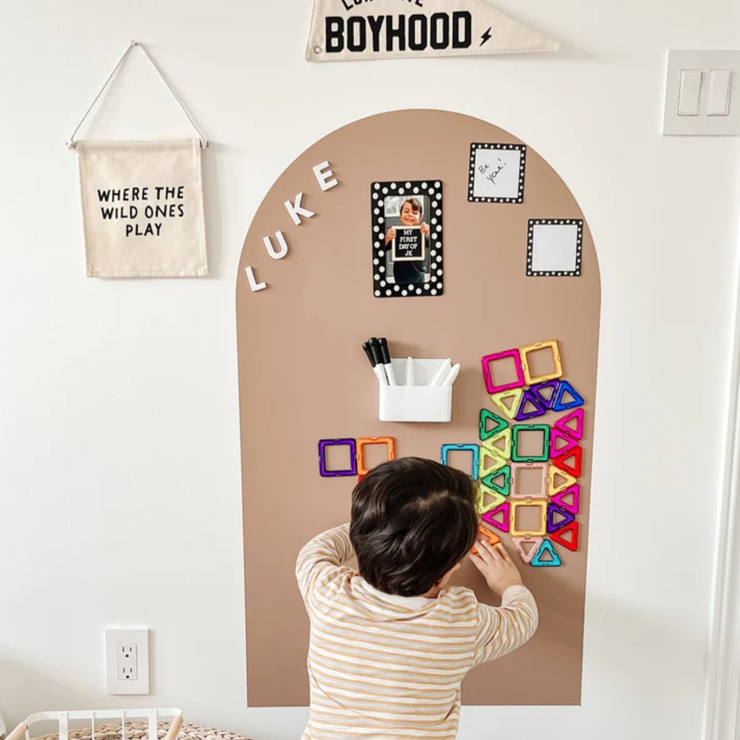 Magic Playwall - Arch Magnetic Wall Decal (Caramel)