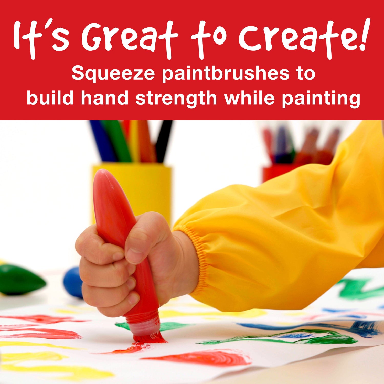 Little Creatives Jumbo Washable Squeezing Paintbrush (Set of 6)
