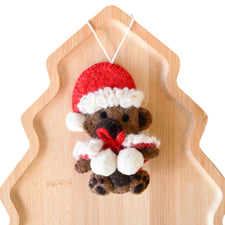 Felt Christmas Teddy Bear Ornament