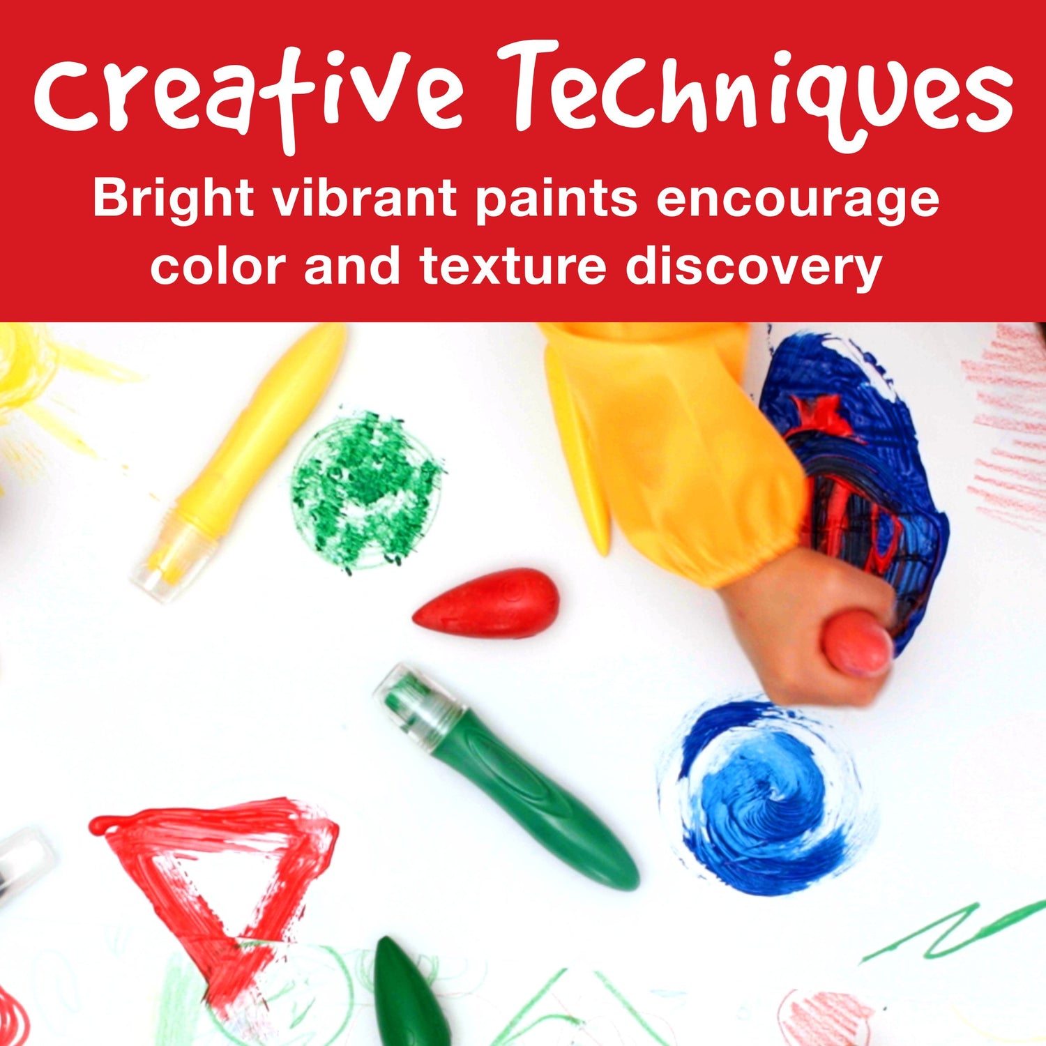Little Creatives Jumbo Washable Squeezing Paintbrush (Set of 6)