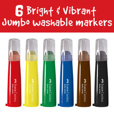 Little Creatives Jumbo Ultra Washable Markers (Set of 6)
