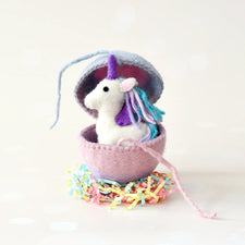 Felt Pastel Surprise Egg with Unicorn