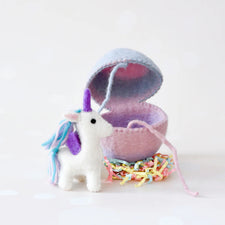 Felt Pastel Surprise Egg with Unicorn