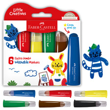 Little Creatives Jumbo Ultra Washable Markers (Set of 6)