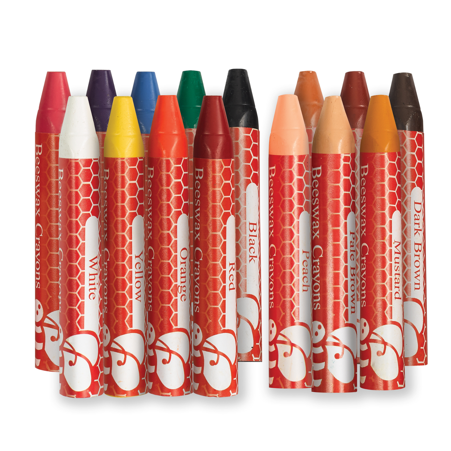 World Colours - 15 Beeswax Crayons with Skin Tones