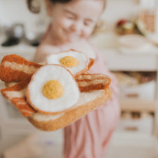 Felt Bacon and Eggs | Play Food Set