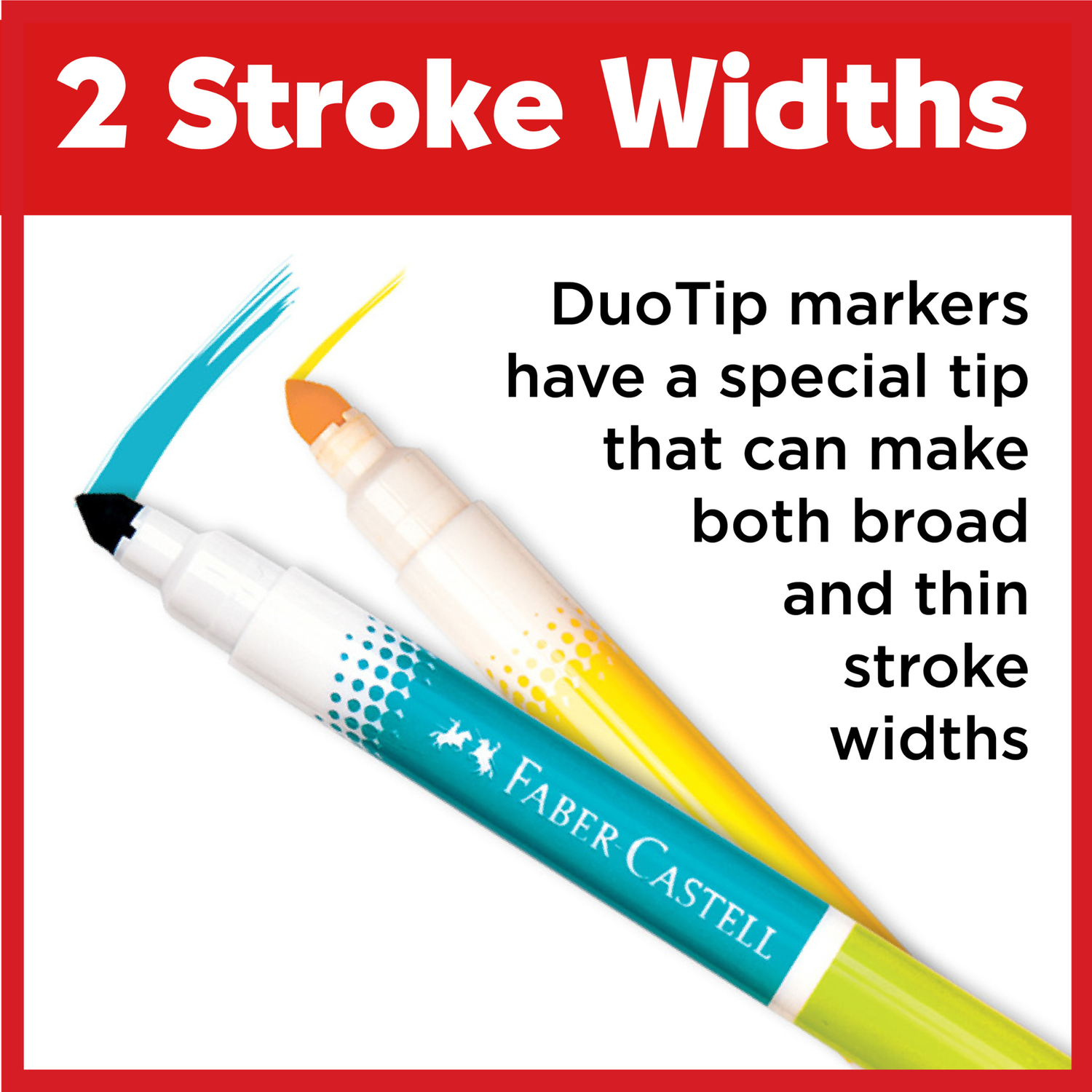 24 Duotip Washable Markers For Kids (48 Colours)