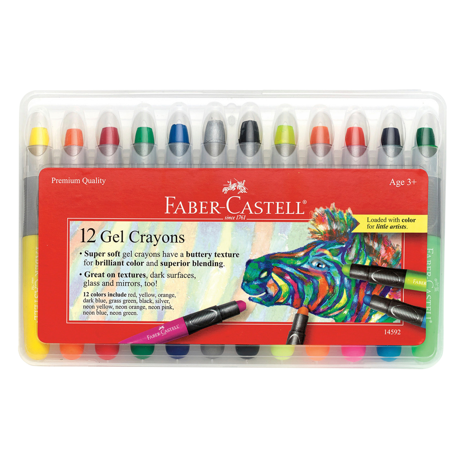 Super Soft Chunky Gel Crayons in Storage Case (Set of 12)