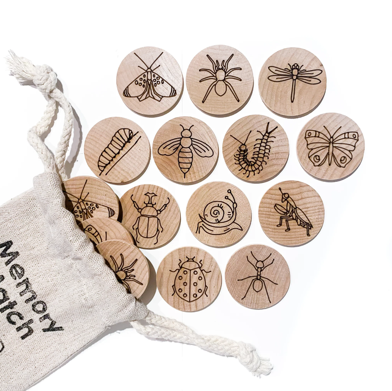 Wooden Insect Memory Matching Game | The Playful Peacock