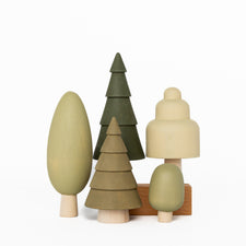 Handmade Wooden Toy Tree Set (5 pcs)
