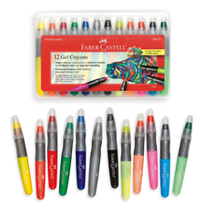 Super Soft Chunky Gel Crayons in Storage Case (Set of 12)