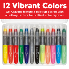 Super Soft Chunky Gel Crayons in Storage Case (Set of 12)