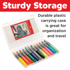 Super Soft Chunky Gel Crayons in Storage Case (Set of 12)