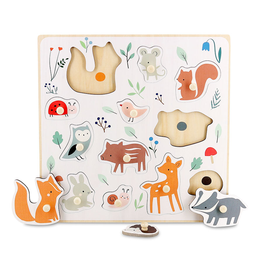 Vilac X Sarah Betz Forest Animals Peg Puzzle