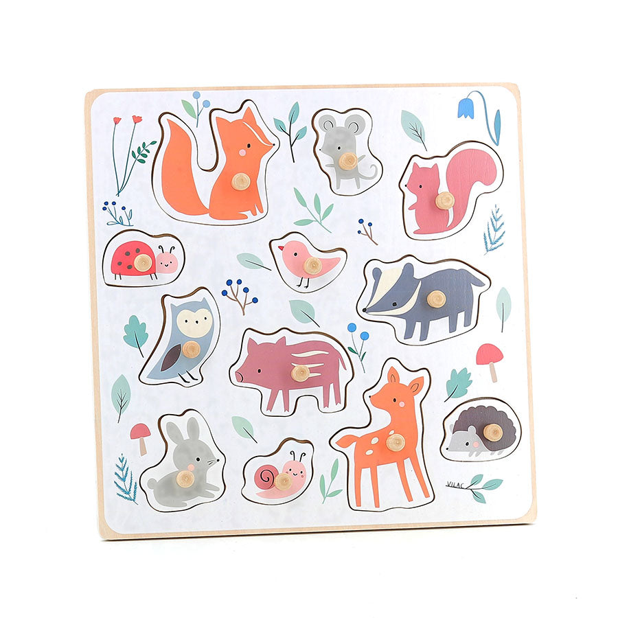 Vilac X Sarah Betz Forest Animals Peg Puzzle