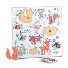 Vilac X Sarah Betz Forest Animals Peg Puzzle
