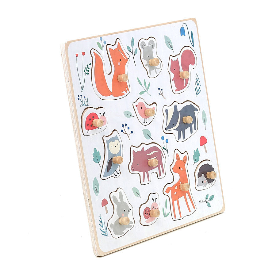 Vilac X Sarah Betz Forest Animals Peg Puzzle