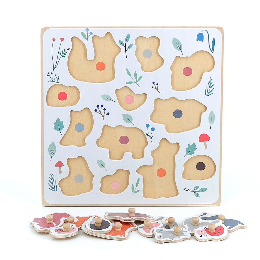 Vilac X Sarah Betz Forest Animals Peg Puzzle