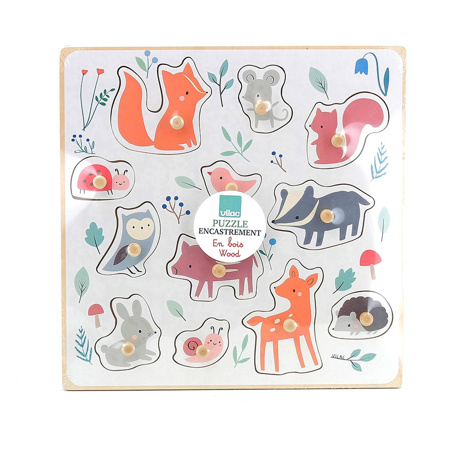 Vilac X Sarah Betz Forest Animals Peg Puzzle