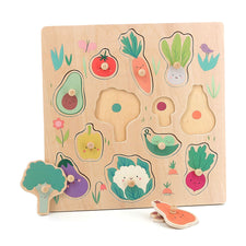 Vilac X Sarah Betz Vegetables Peg Puzzle
