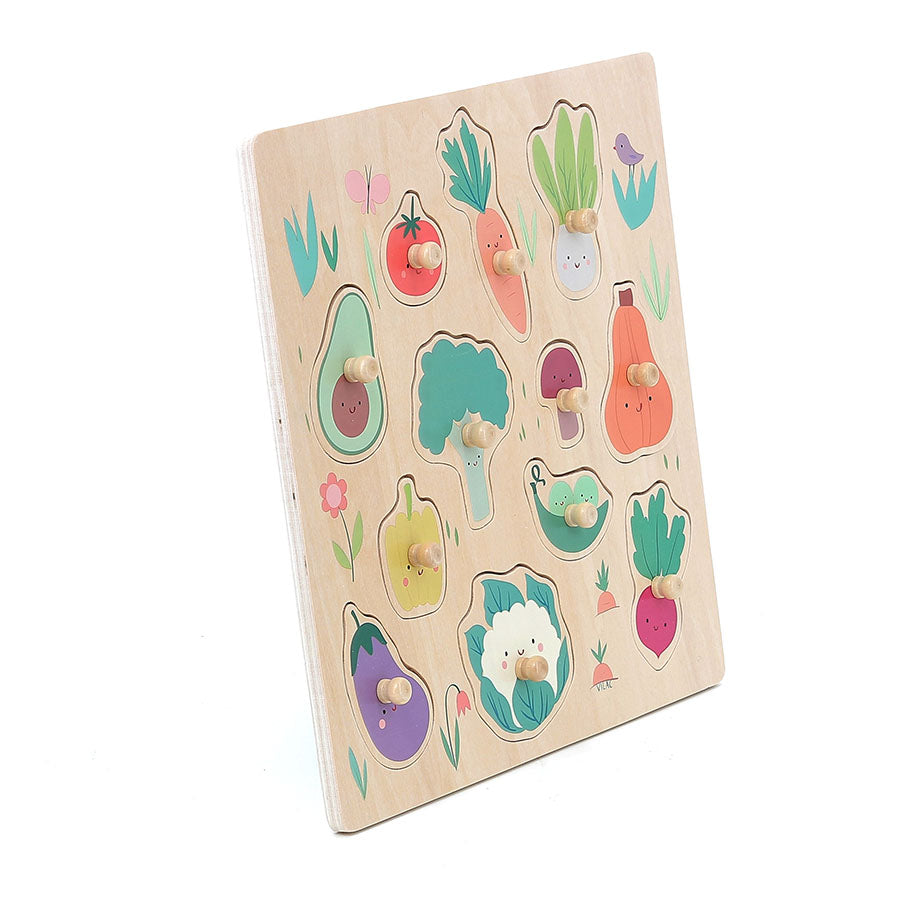 Vilac X Sarah Betz Vegetables Peg Puzzle