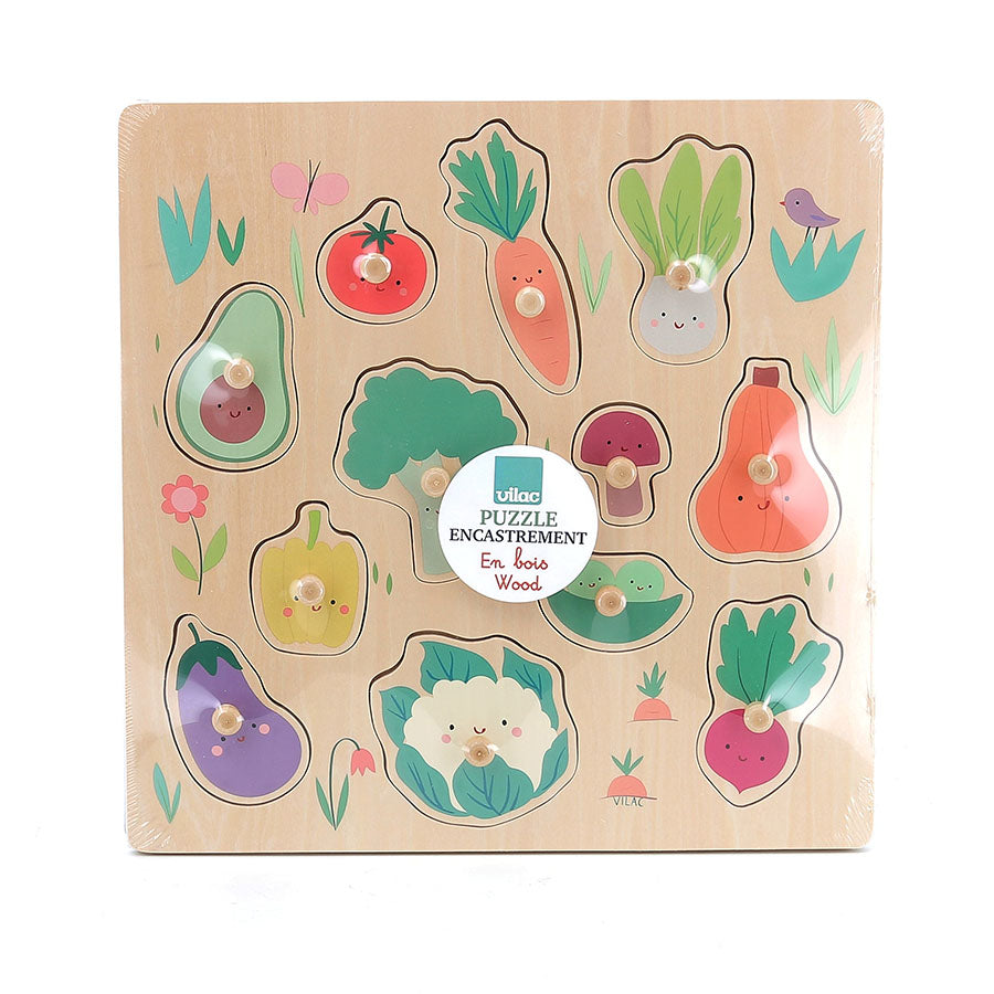Vilac X Sarah Betz Vegetables Peg Puzzle