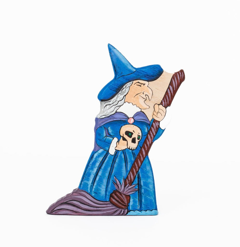 Old Witch | Wooden Halloween Toy