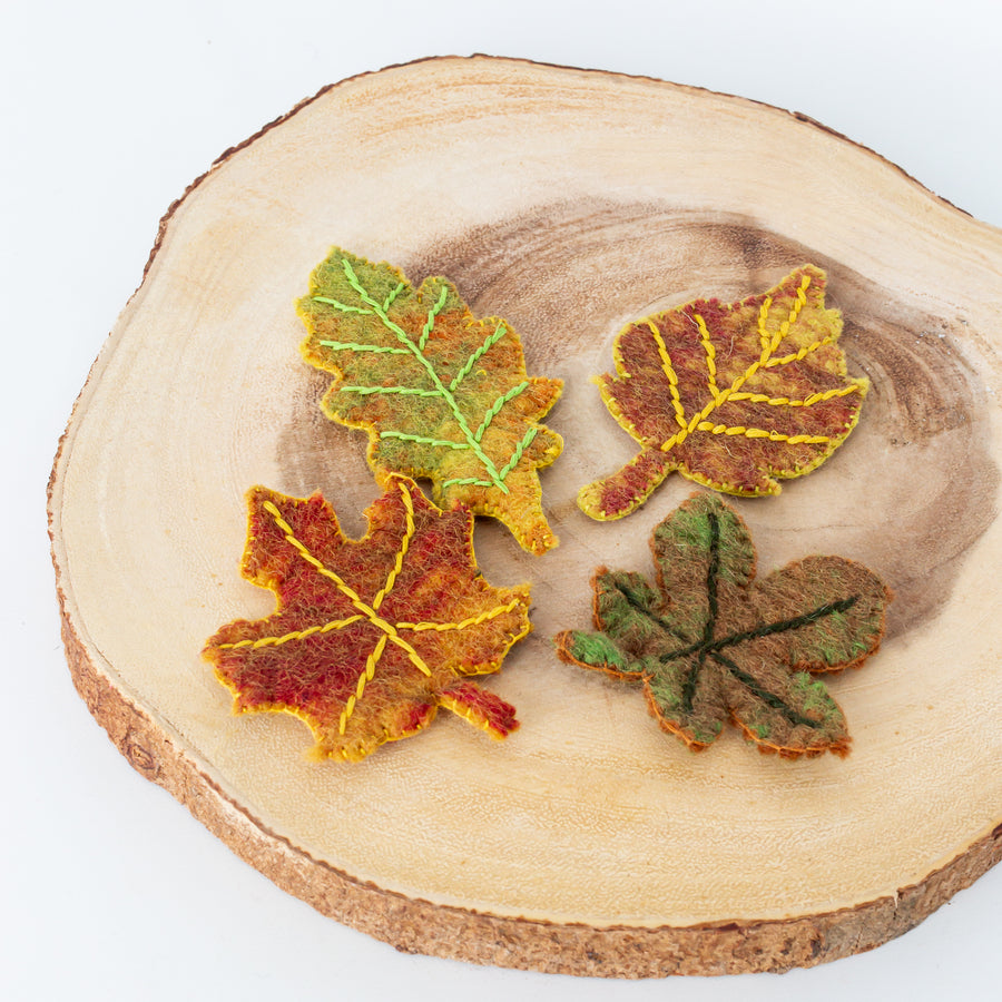 Felt Autumn Fall Leaves (Set of 4)