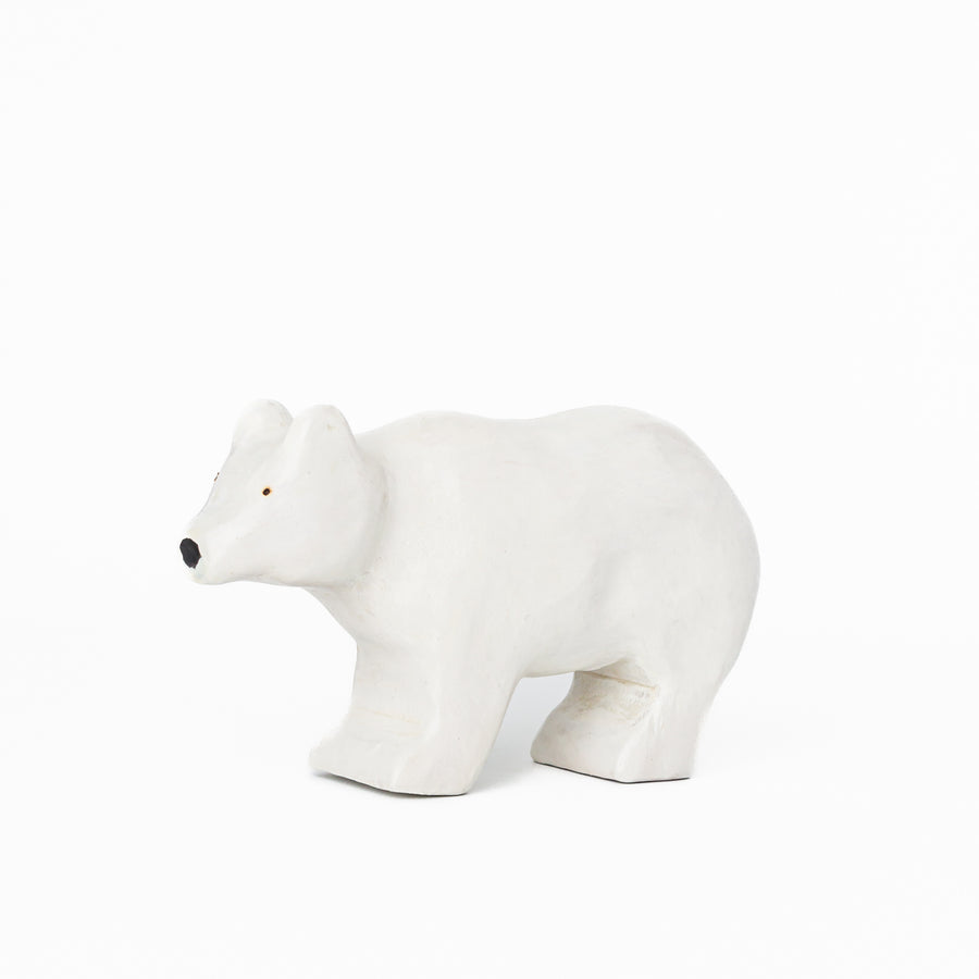 "Penelope Polar Bear" Wooden Animal Toy (Handmade in Canada)