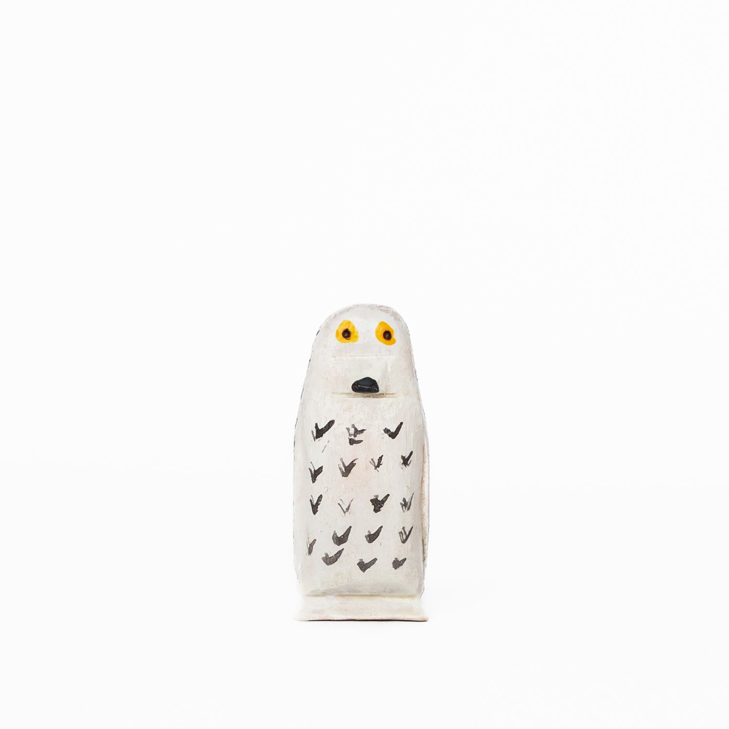 "Seraphina Snowy Owl" Wooden Animal Toy (Handmade in Canada)