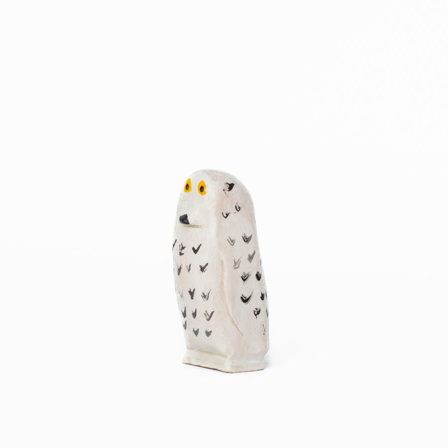 "Seraphina Snowy Owl" Wooden Animal Toy (Handmade in Canada)