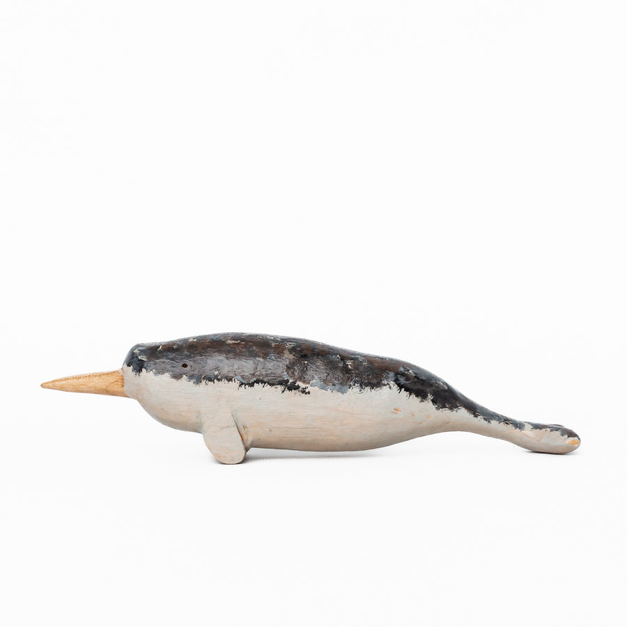 "Nigel Narwhal" Wooden Animal Toy (Handmade in Canada)