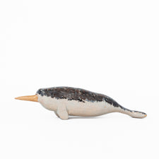 "Nigel Narwhal" Wooden Animal Toy (Handmade in Canada)