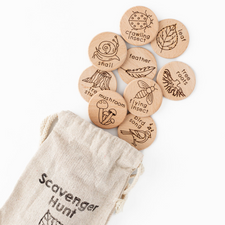 Wooden Forest Scavenger Hunt Discs (Set of 24)