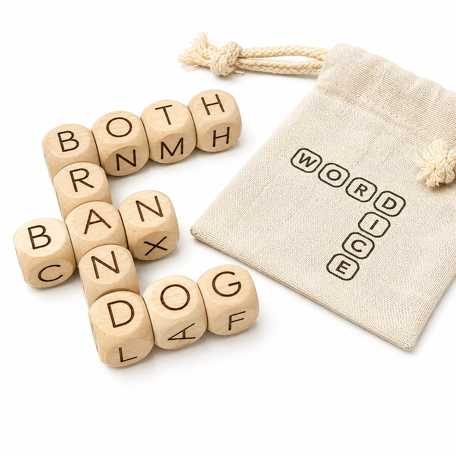 Wooden Word Dice Game