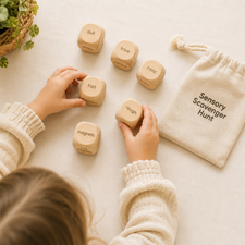 Wooden Sensory Scavenger Hunt Dice