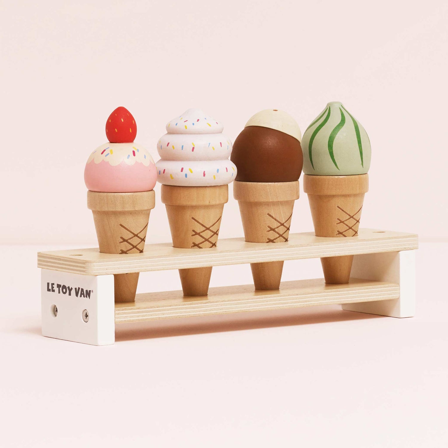 Wooden Toy Ice Cream Cones (Play Food) Set