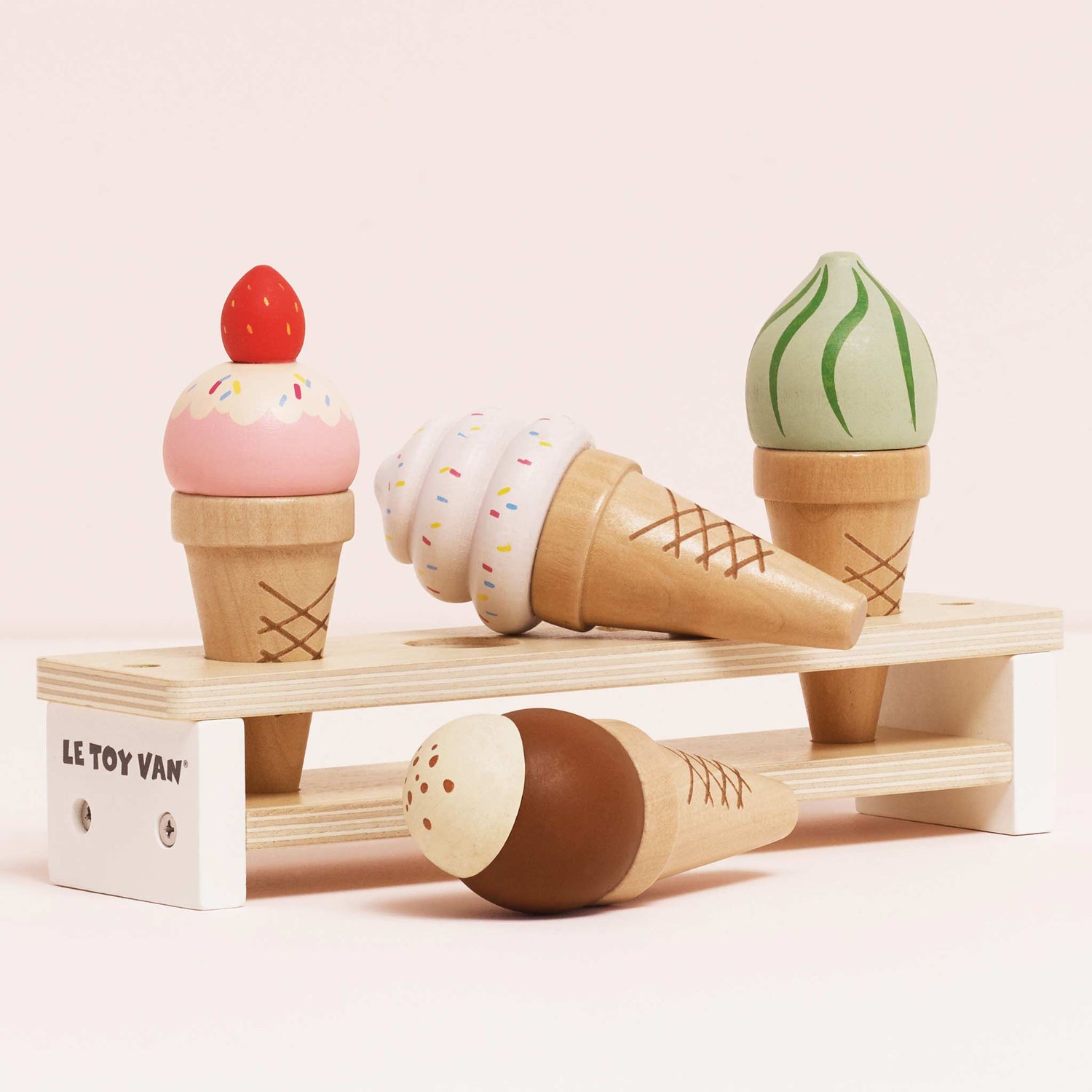 Wooden Toy Ice Cream Cones (Play Food) Set