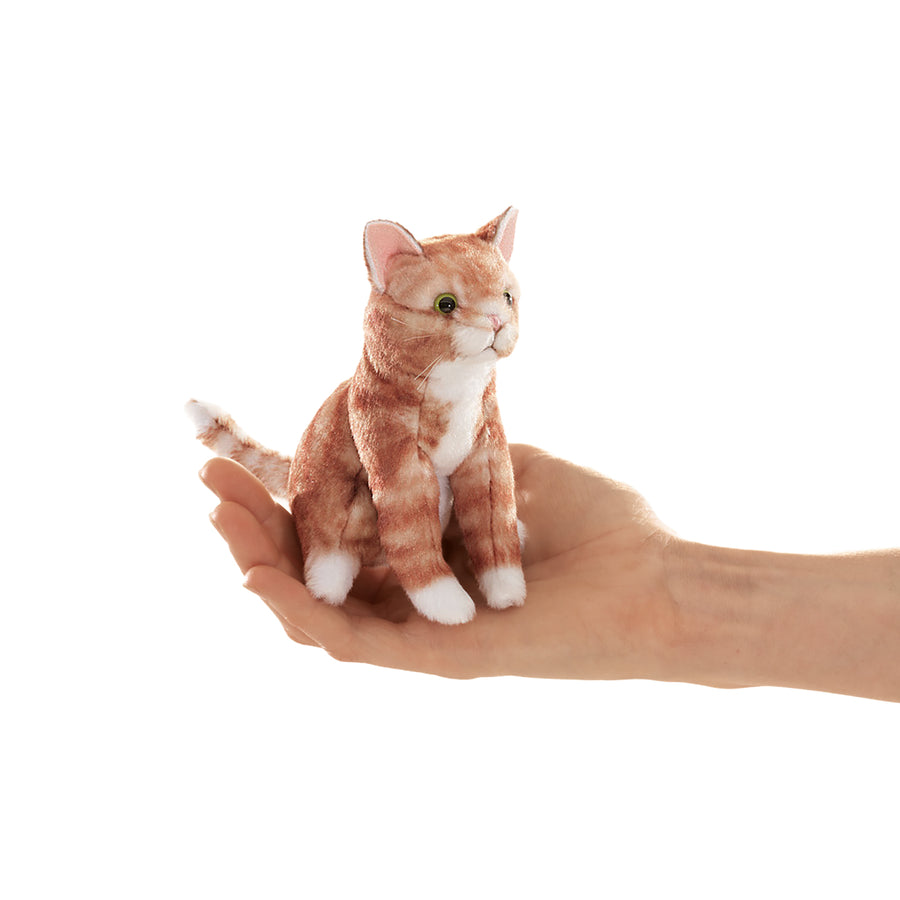 Mini Orange Tabby Cat Finger Puppet