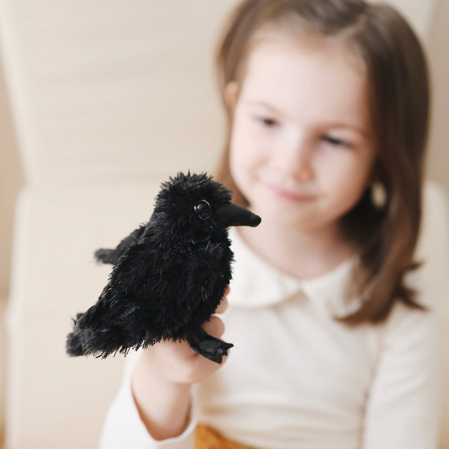 Mini Raven Finger Puppet