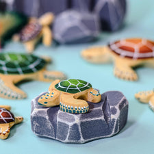 Wooden Baby Turtle (Green)