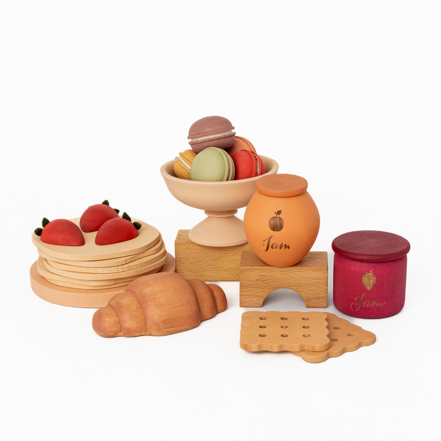 Handmade Wooden Play Food Set (Desserts) by Sabo Concept