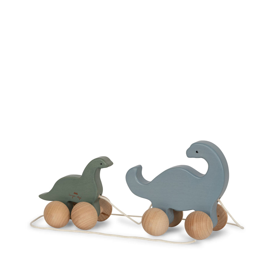 Wooden Rolling Dino Family by Konges Sløjd