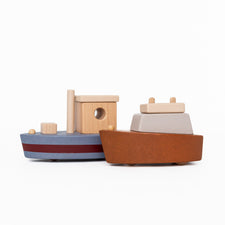 Wooden Rolling Boats (Set of 2) by Konges Sløjd