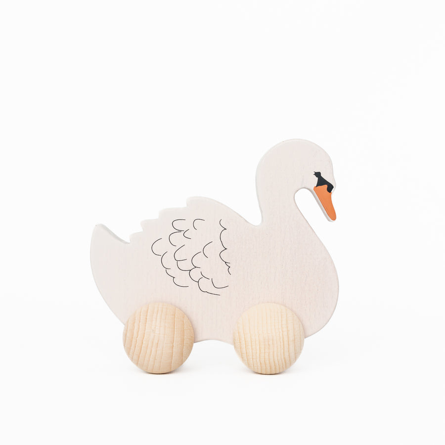 Wooden Rolling Swan by Konges Sløjd