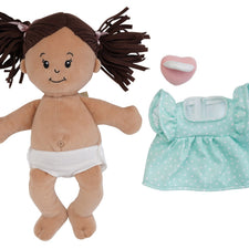 Love, Stella - Doll 12.5" (Light Beige with Brown Pigtails)