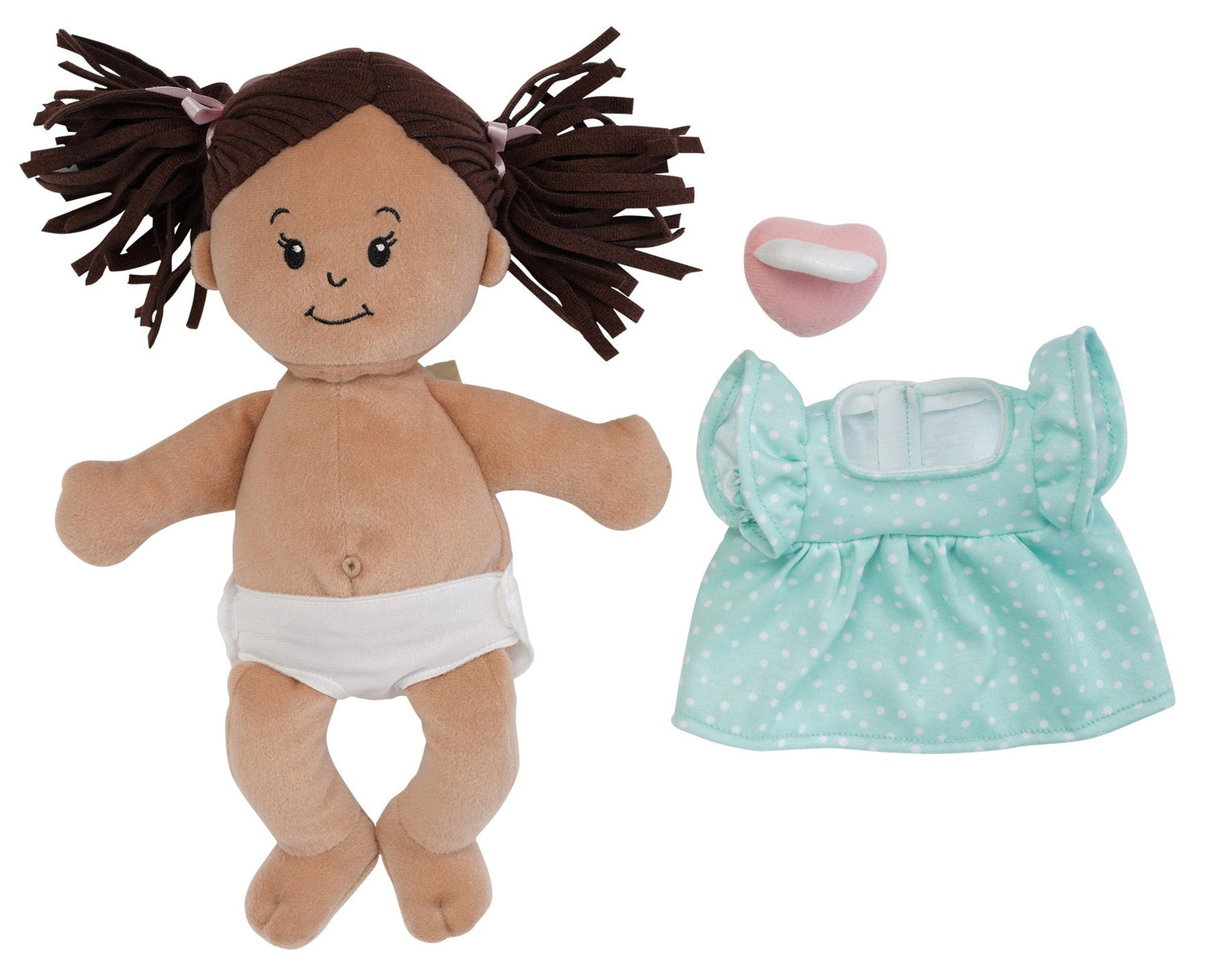 Love, Stella - Doll 12.5" (Light Beige with Brown Pigtails)